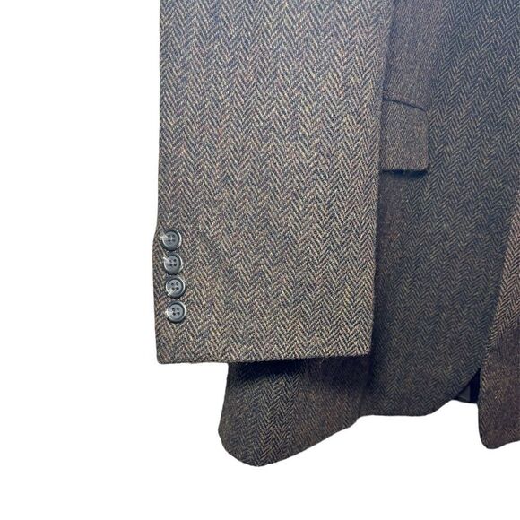 Lauren Ralph Wool Tweed Brown Blazer Size 44L - Picture 5 of 9